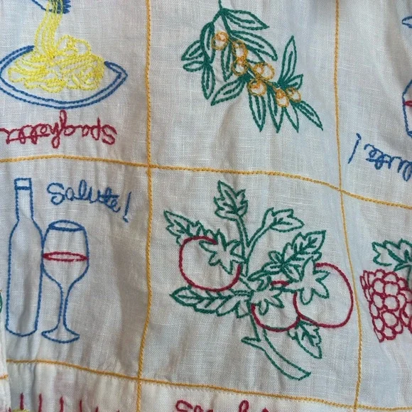 Magaschoni White Blouse with Colorful Print - Picture 7 of 7